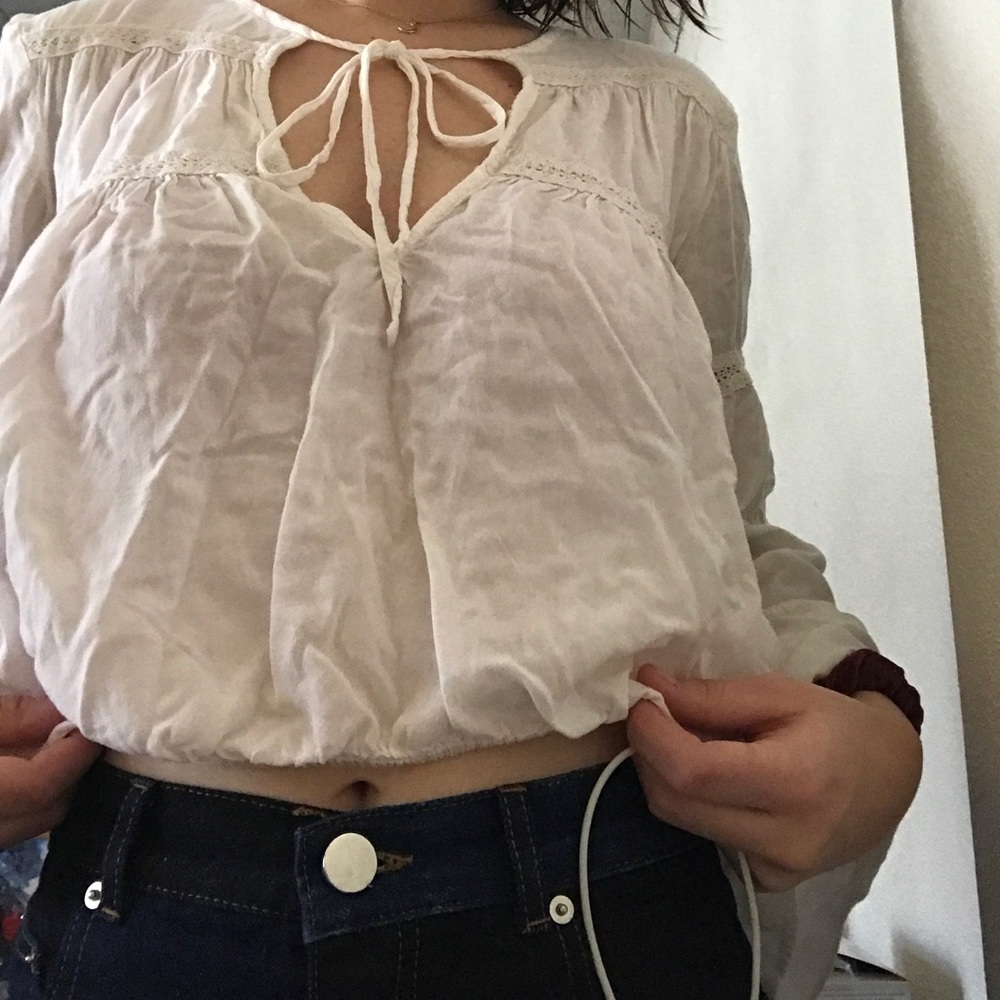 Urban Outfitters White Lace Blouse